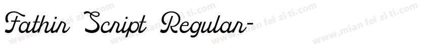 Fathir Script Regular字体转换